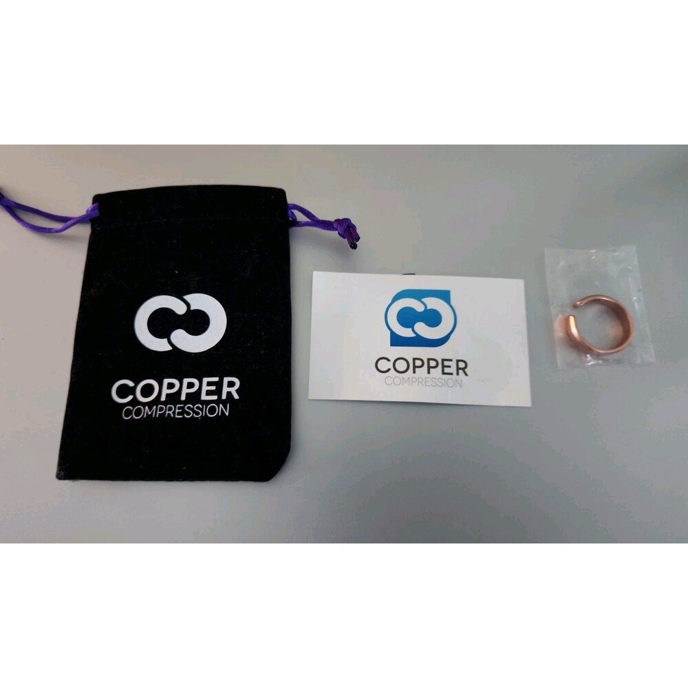 Solid Pure Copper Magnetic Ring Adjustable Wide Band Cuff Men Women Gift Band